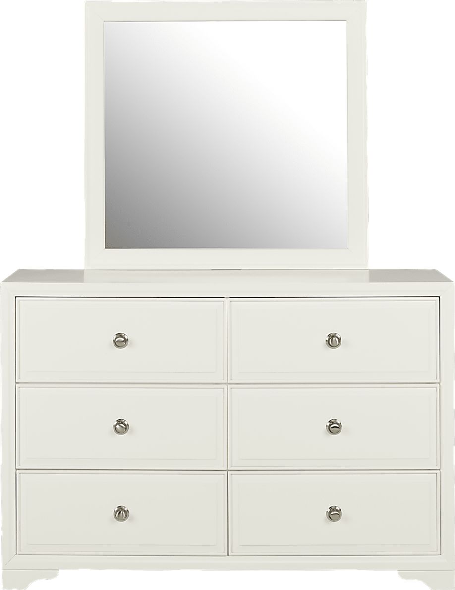 Belcourt Jr. White Colors,White Dresser & Mirror Set Rooms To Go