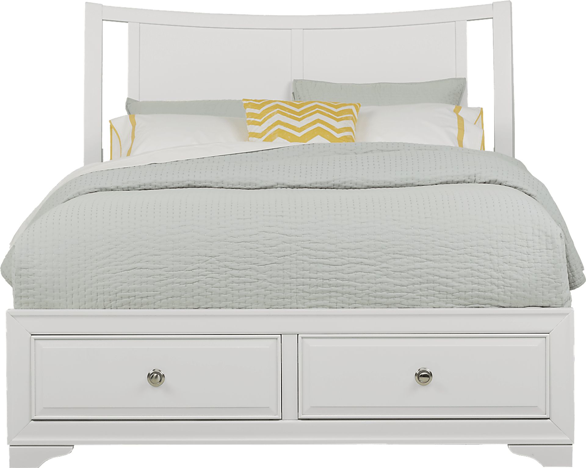 Belcourt White 3 Pc King Curved Sleigh Bed with Storage - Image 6