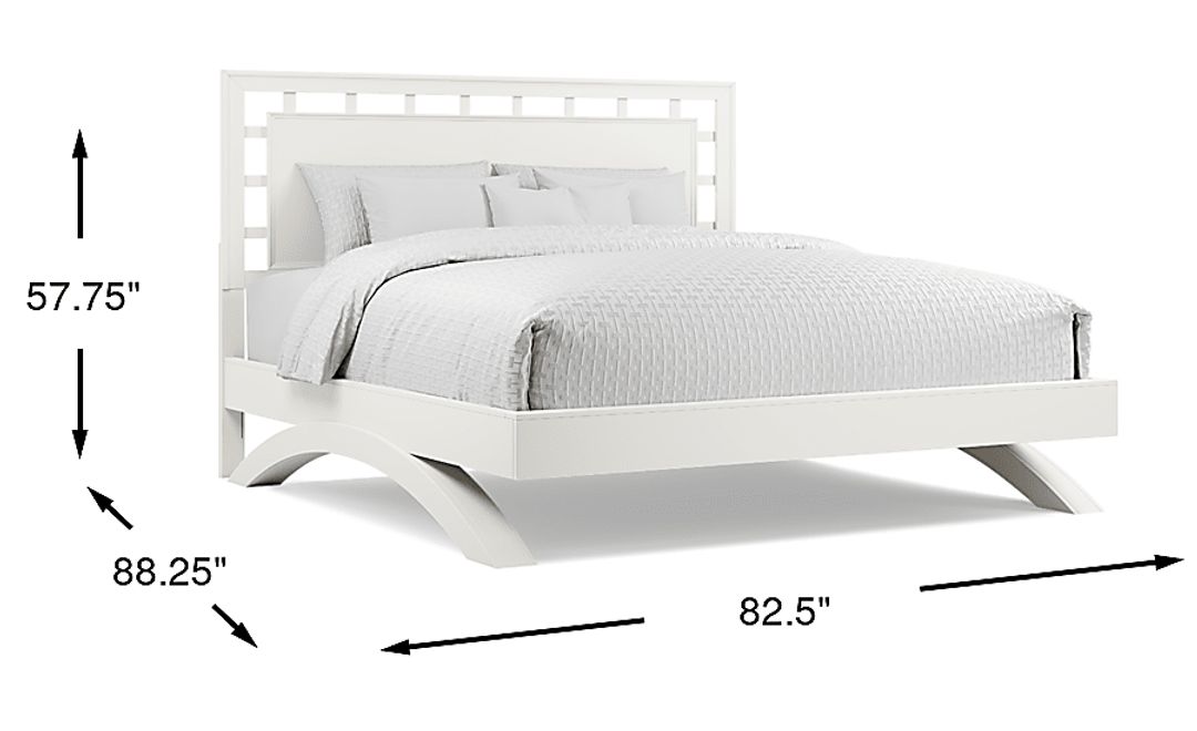 Belcourt White 3 Pc King Lattice Arch Bed