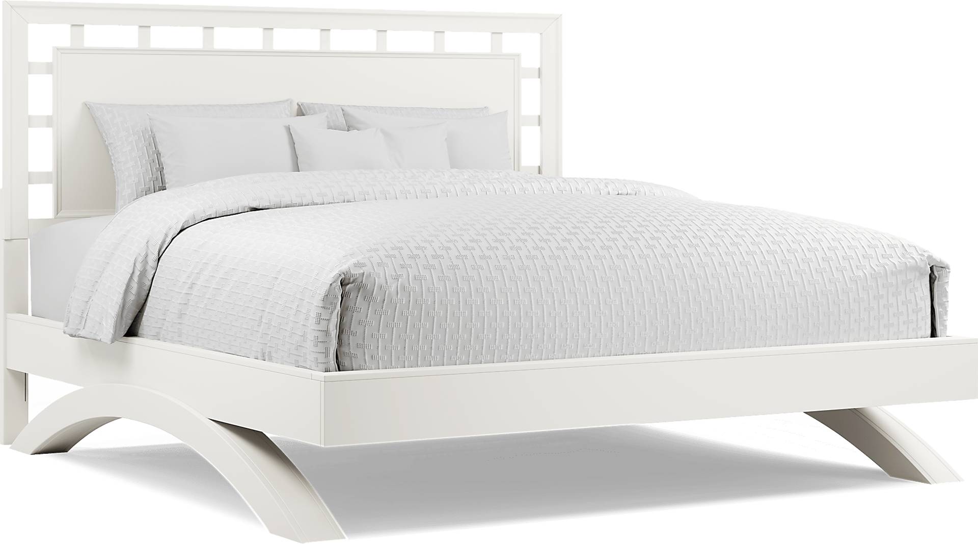 3 pc king lattice platform bed