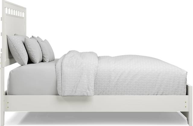 Small Spaces Belcourt White 5 Pc King Lattice Bedroom - Thumbnail - Image 4