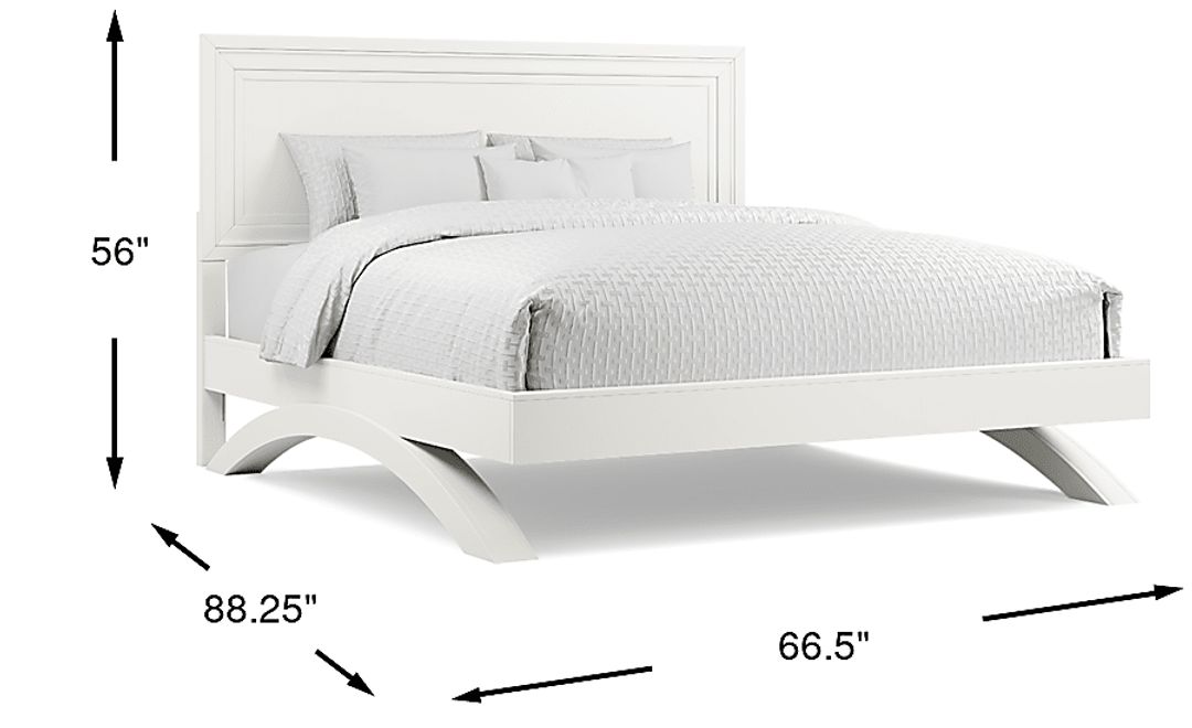 Belcourt White 3 Pc King Panel Arch Bed