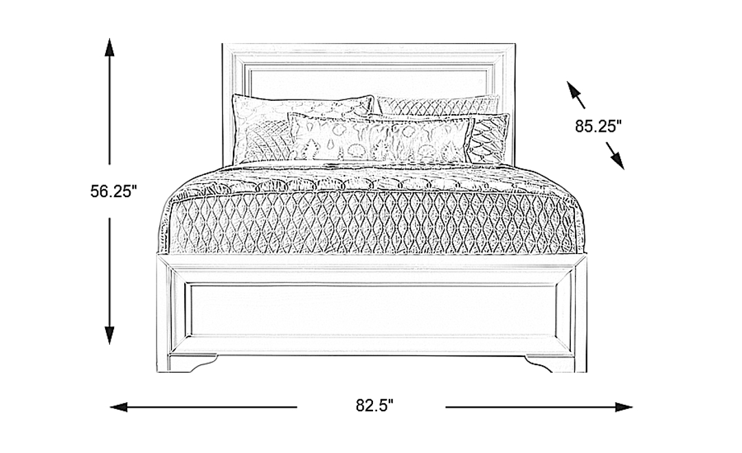 Belcourt White 3 Pc King Panel Bed