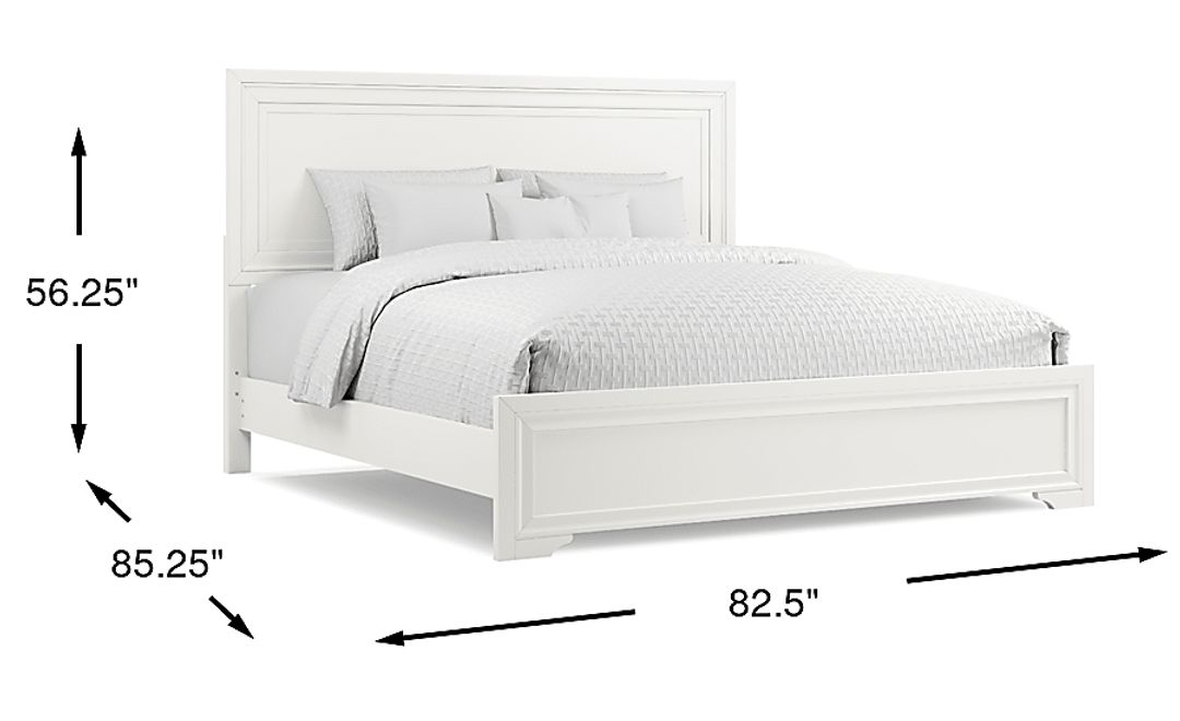 Belcourt White 3 Pc King Panel Bed