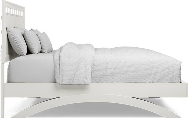 Small Spaces Belcourt White 5 Pc King Lattice Arch Bedroom - Thumbnail - Image 4