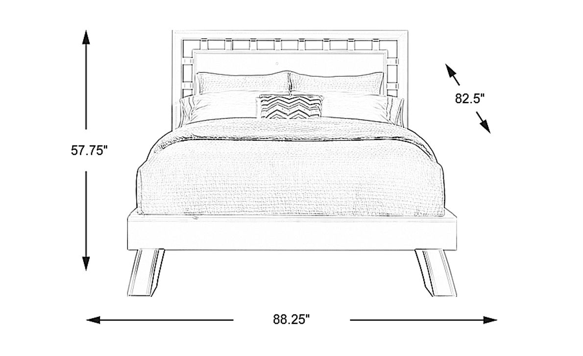 Belcourt White 3 Pc King Lattice Arch Bed