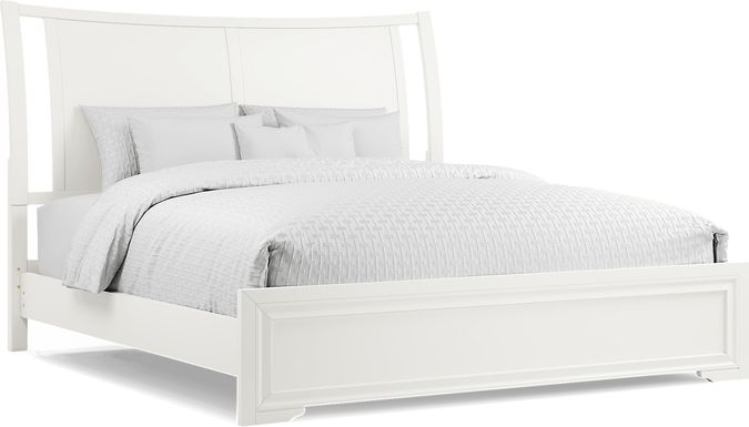 Belcourt White 3 Pc King Sleigh Bed