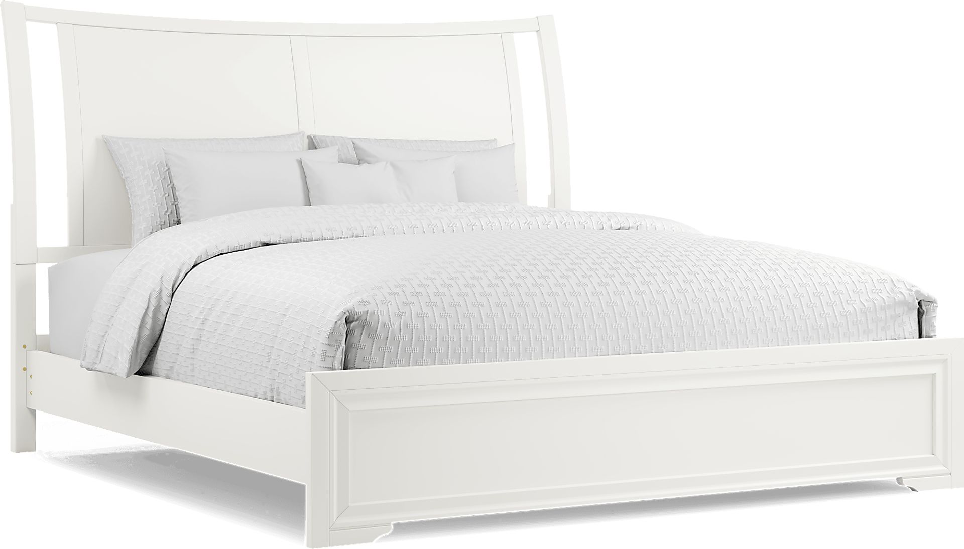 Belcourt White 3 Pc King Sleigh Bed - Image 1