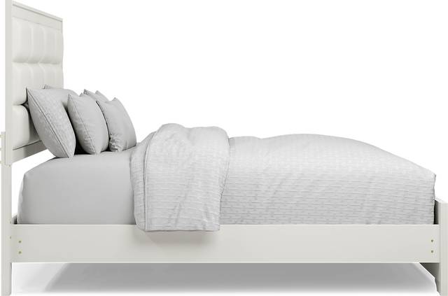 Belcourt White 5 Pc King Upholstered Bedroom - Thumbnail - Image 4