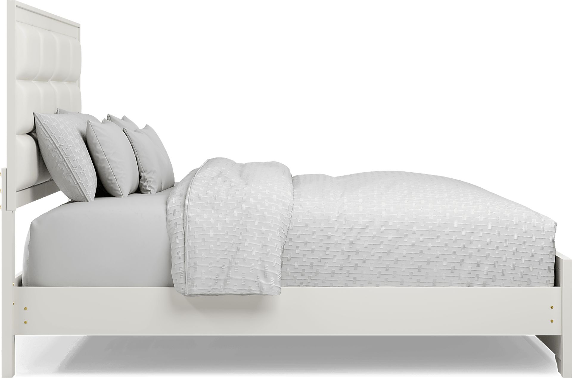 Belcourt White 7 Pc King Upholstered Bedroom - Image 4