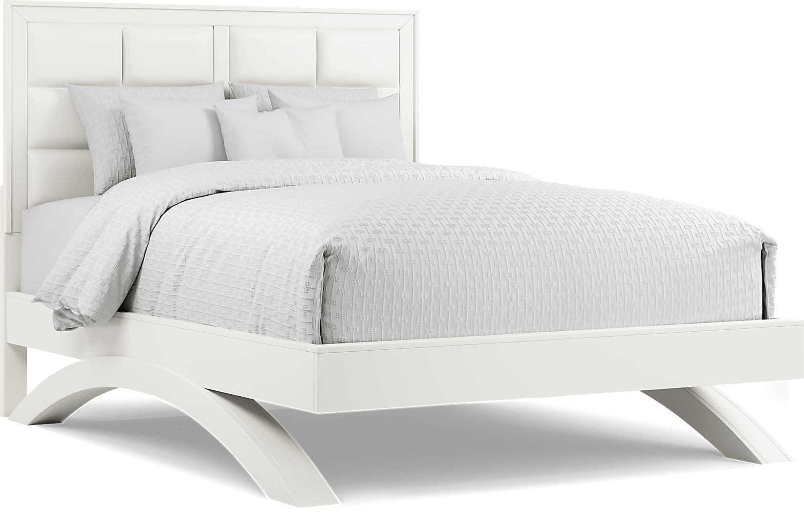 Belcourt White 3 Pc King Upholstered Platform Bed Rooms To Go