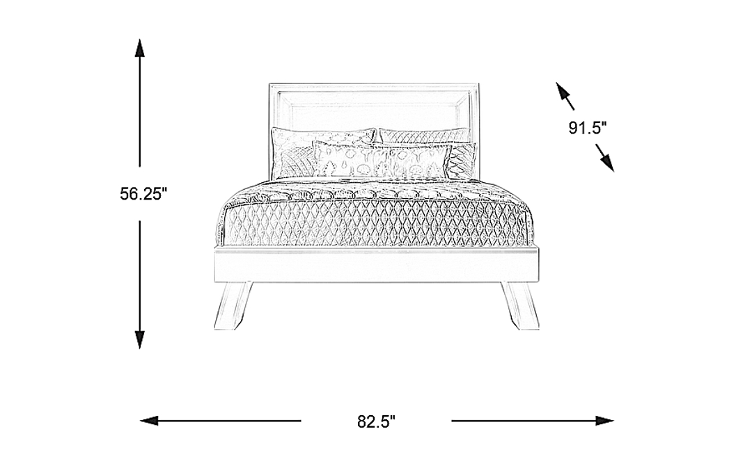 Belcourt White 3 Pc King Upholstered Sleigh Arch Bed