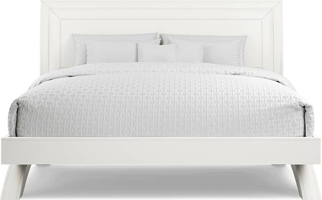 Belcourt White 3 Pc King Upholstered Sleigh Arch Bed - Thumbnail - Image 3