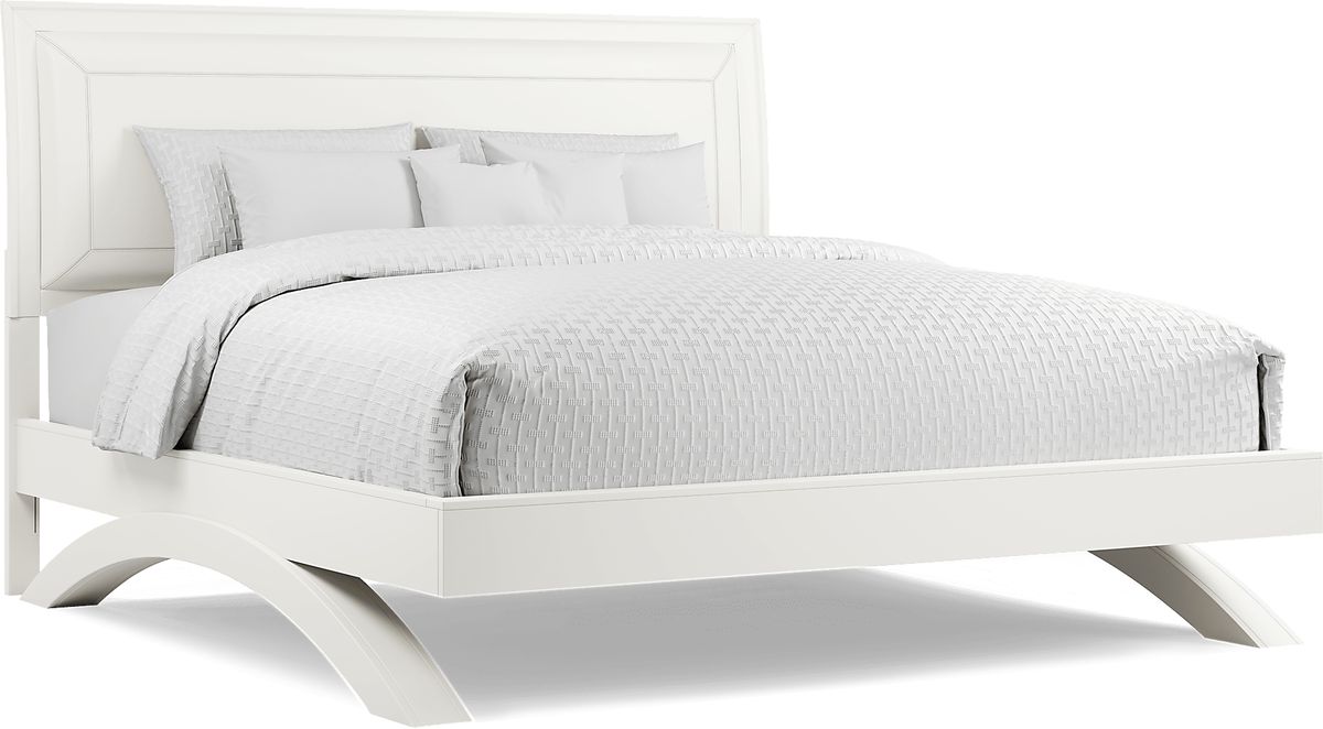 Belcourt 5 Pc White Colors,White King Bedroom Set With Dresser, Mirror