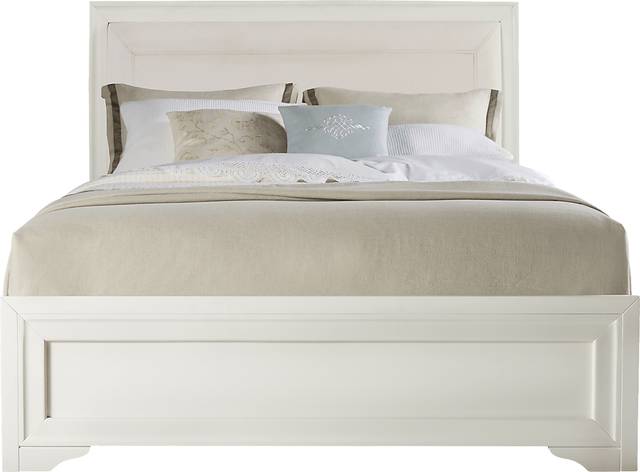 Belcourt White 3 Pc King Upholstered Sleigh Bed - Thumbnail - Image 1