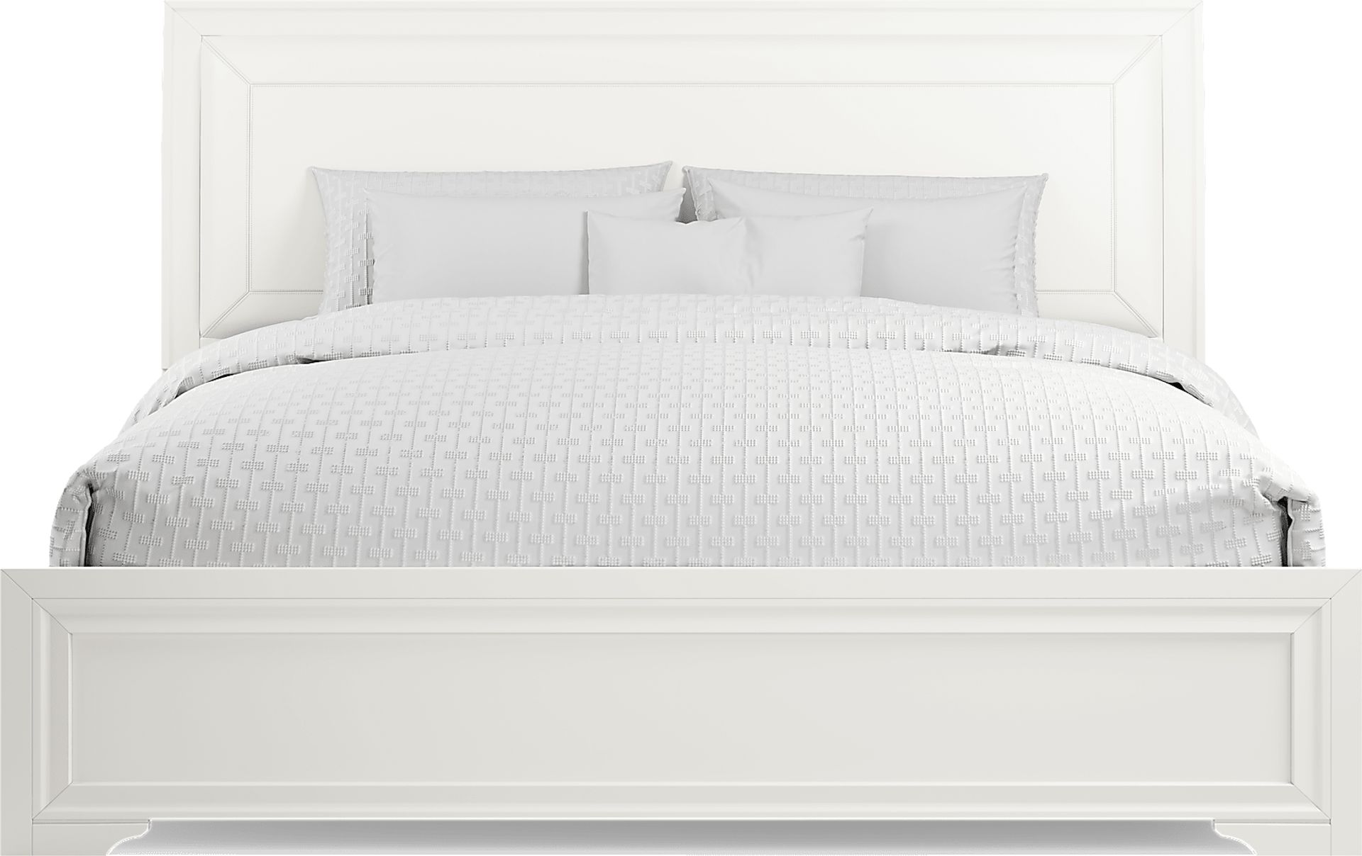 Belcourt White 3 Pc King Upholstered Sleigh Bed - Image 2