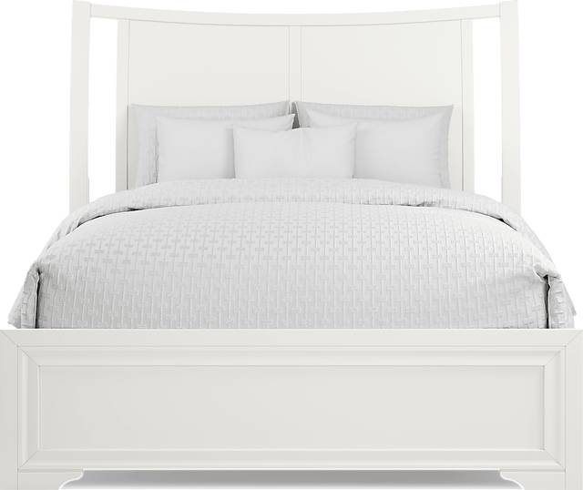 Belcourt White 3 Pc Queen Curved Sleigh Bed - Thumbnail - Image 3