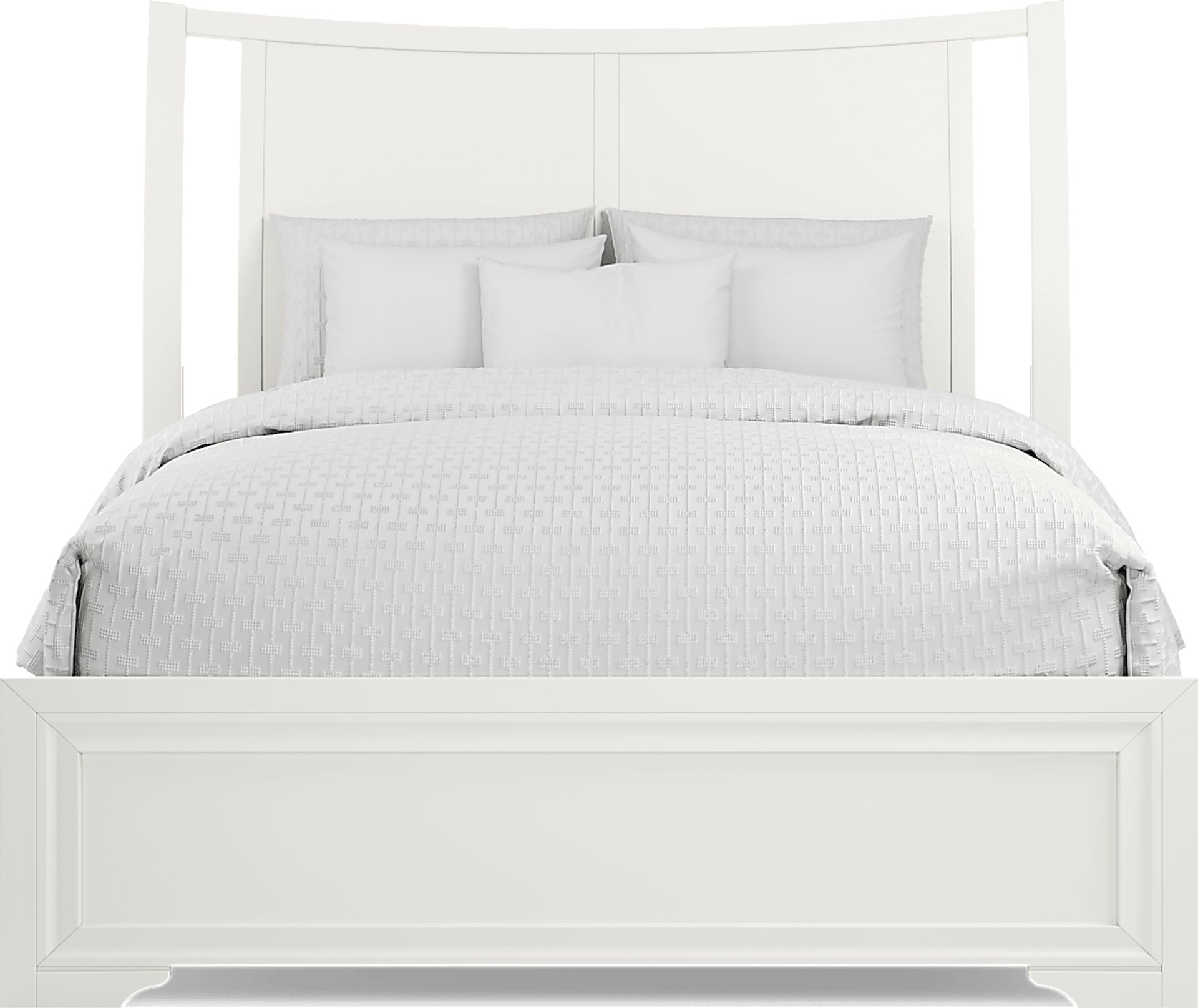 Belcourt White 3 Pc Queen Curved Sleigh Bed - Image 3