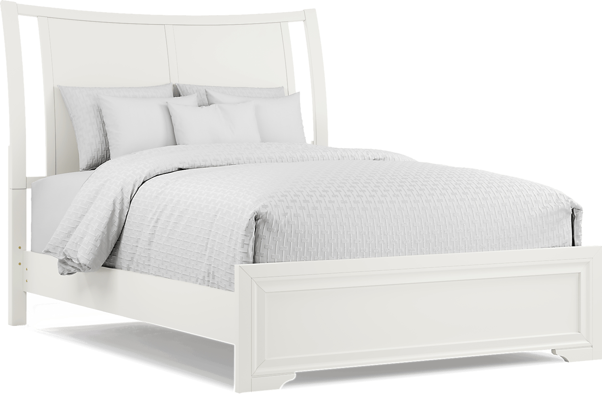 white queen sleigh bed