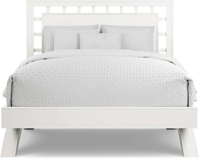 Belcourt White 3 Pc Queen Lattice Arch Bed - Thumbnail - Image 2