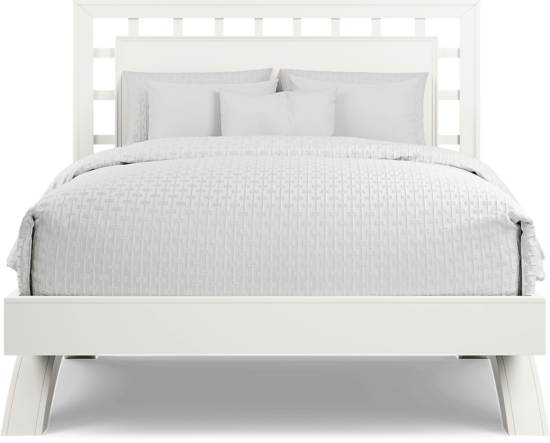 Belcourt White 3 Pc Queen Lattice Arch Bed - Image 2