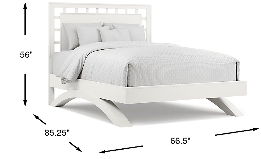 Belcourt White 3 Pc Queen Lattice Arch Bed