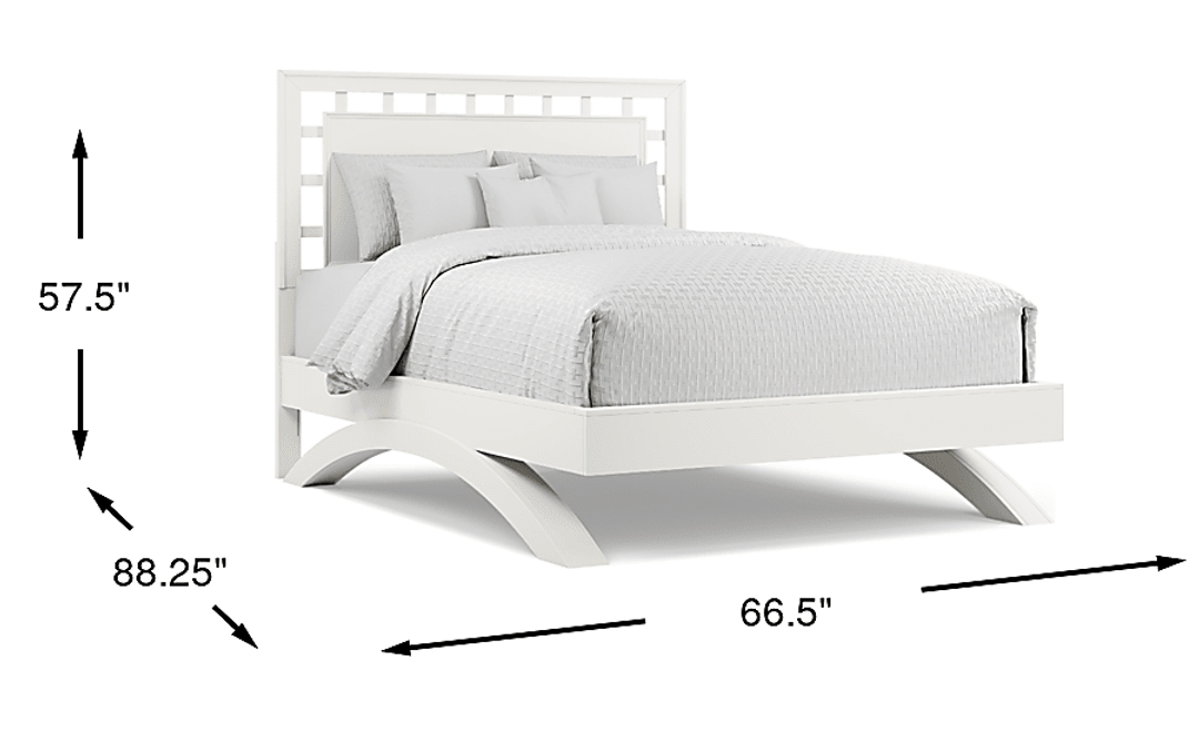 Belcourt White 3 Pc Queen Lattice Arch Bed