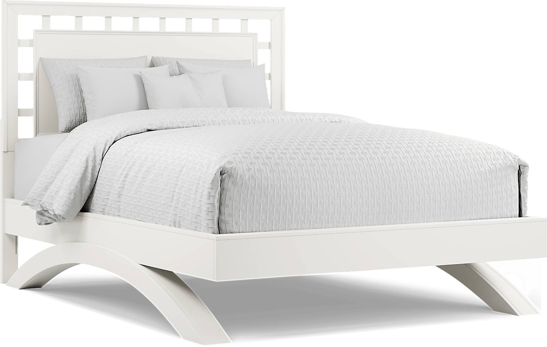 3 pc queen lattice platform bed