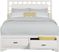 Belcourt White 3 Pc Queen Lattice Bed with Storage