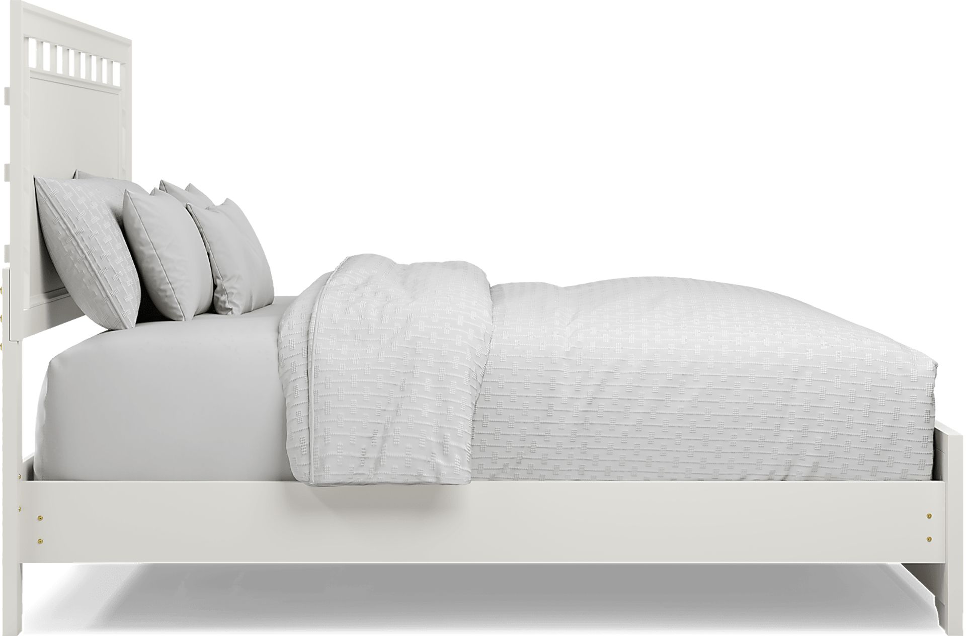 Belcourt White 3 Pc Queen Lattice Bed - Image 3