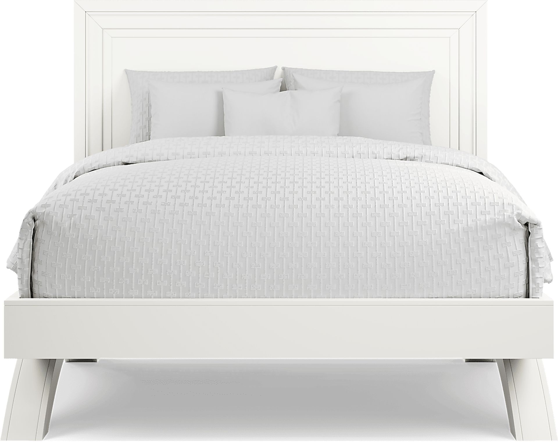Belcourt White 5 Pc Queen Panel Arch Bedroom - Image 3