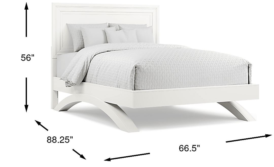 Belcourt White 3 Pc Queen Panel Arch Bed