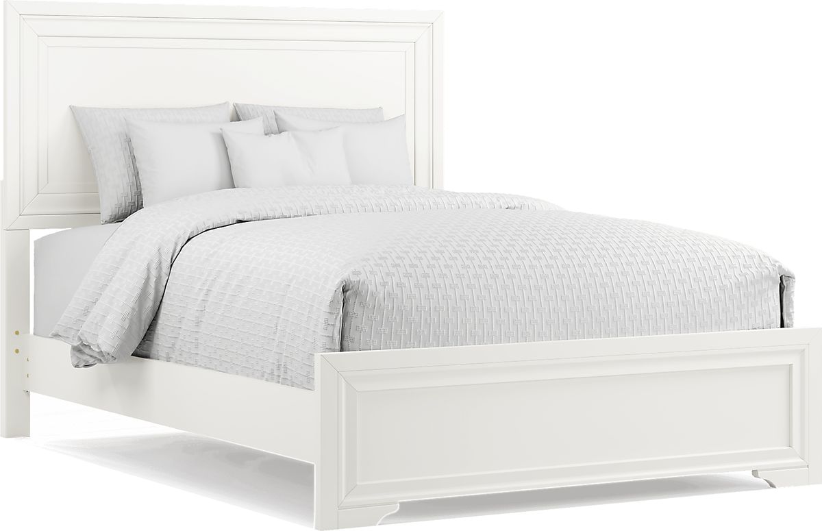 Belcourt 5 Pc White Colors,White Queen Bedroom Set With Dresser, Mirror