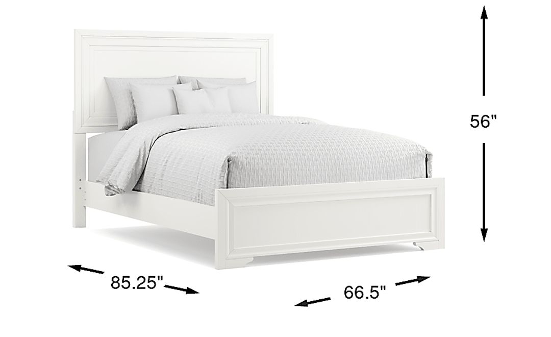 Belcourt White 3 Pc Queen Panel Bed