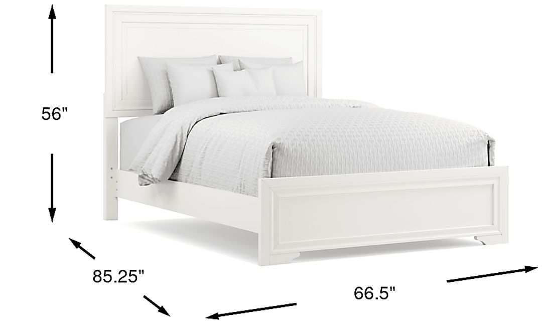 Belcourt White 3 Pc Queen Panel Bed