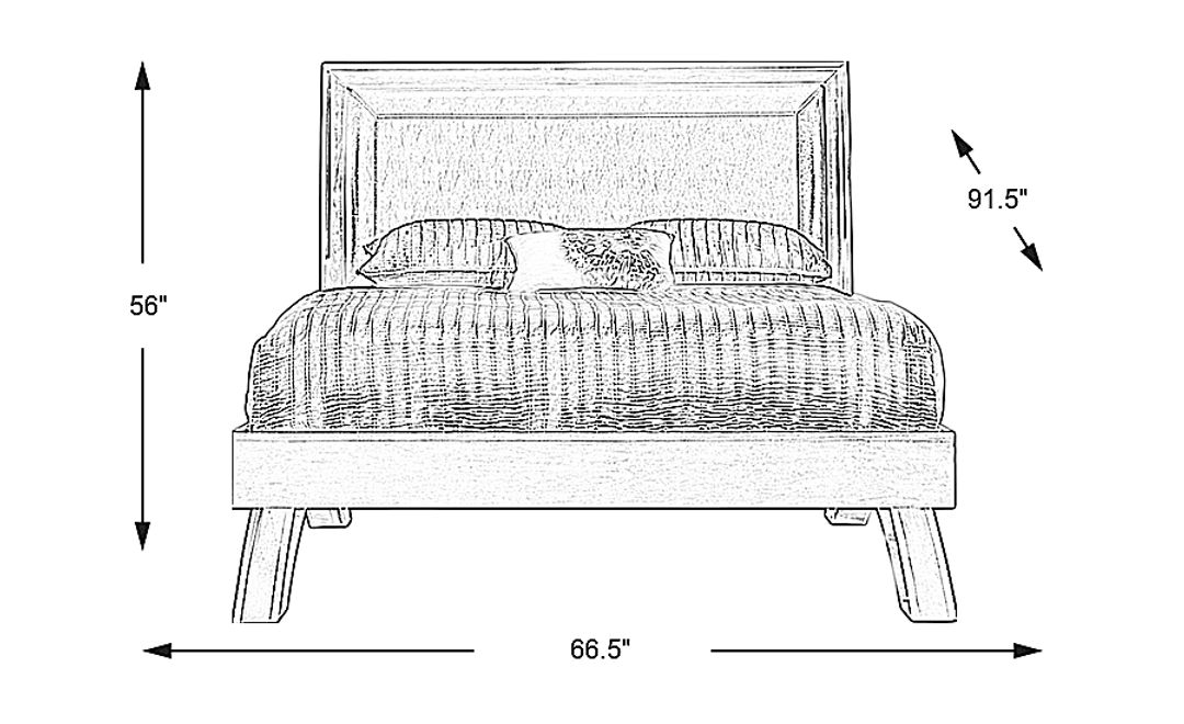Belcourt White 3 Pc Queen Upholstered Sleigh Arch Bed