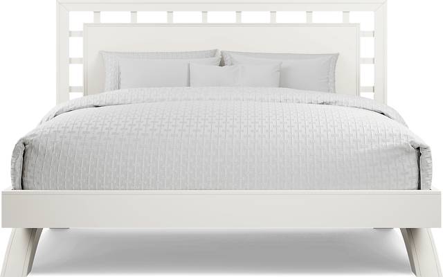 Belcourt White 3 Pc Queen Lattice Arch Bed - Thumbnail - Image 3