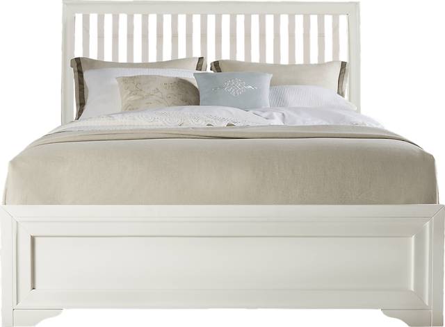 Belcourt White 7 Pc Queen Slat Bedroom - Thumbnail - Image 2