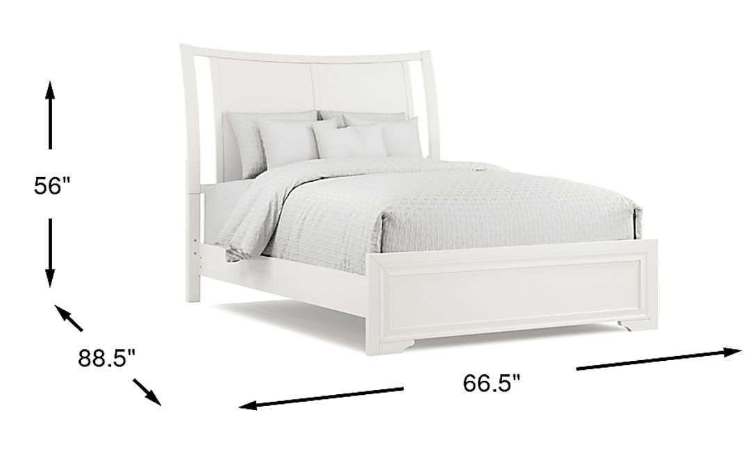 Belcourt White 3 Pc Queen Sleigh Bed