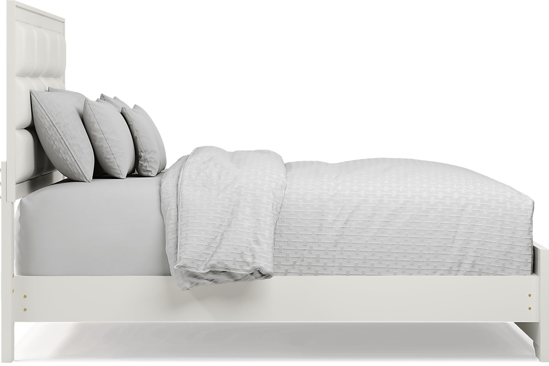 Belcourt White 5 Pc Queen Upholstered Bedroom - Image 4