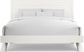Belcourt White 3 Pc Queen Upholstered Sleigh Arch Bed