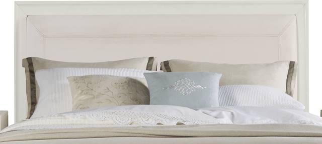 Belcourt White 5 Pc Queen Upholstered Sleigh Arch Bedroom - Thumbnail - Image 5