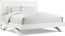 Belcourt White 3 Pc Queen Upholstered Sleigh Arch Bed