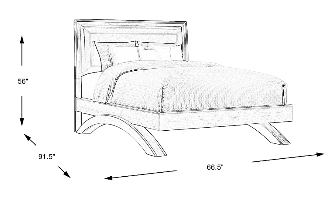 Belcourt White 3 Pc Queen Upholstered Sleigh Arch Bed