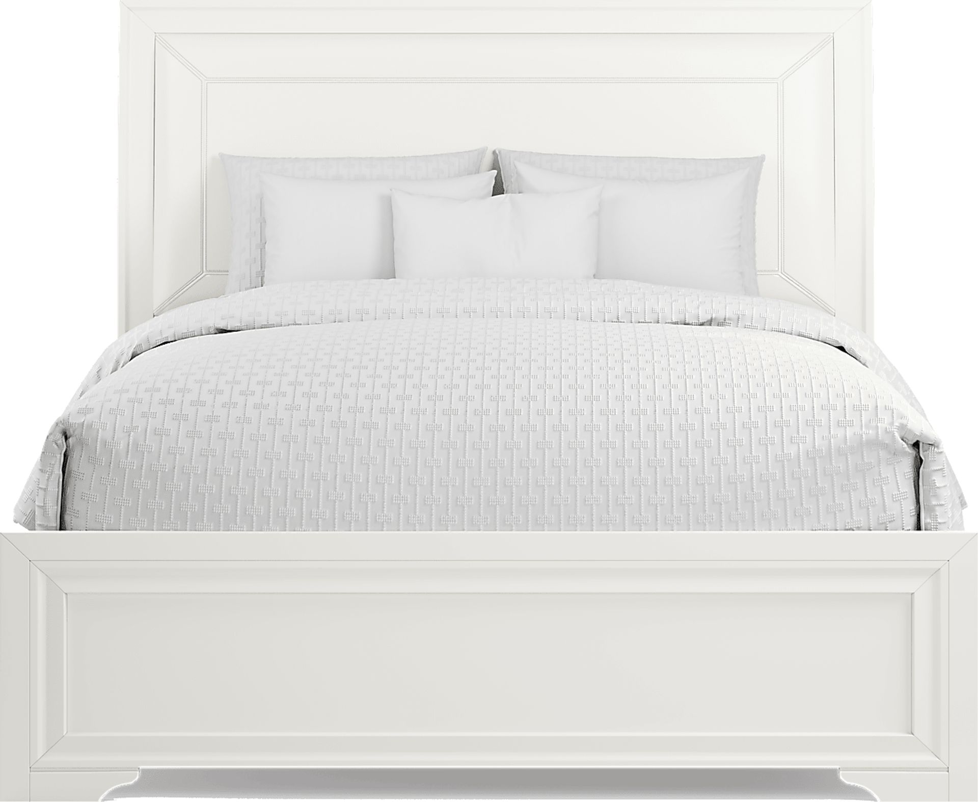 Belcourt White 3 Pc Queen Upholstered Sleigh Bed - Image 2