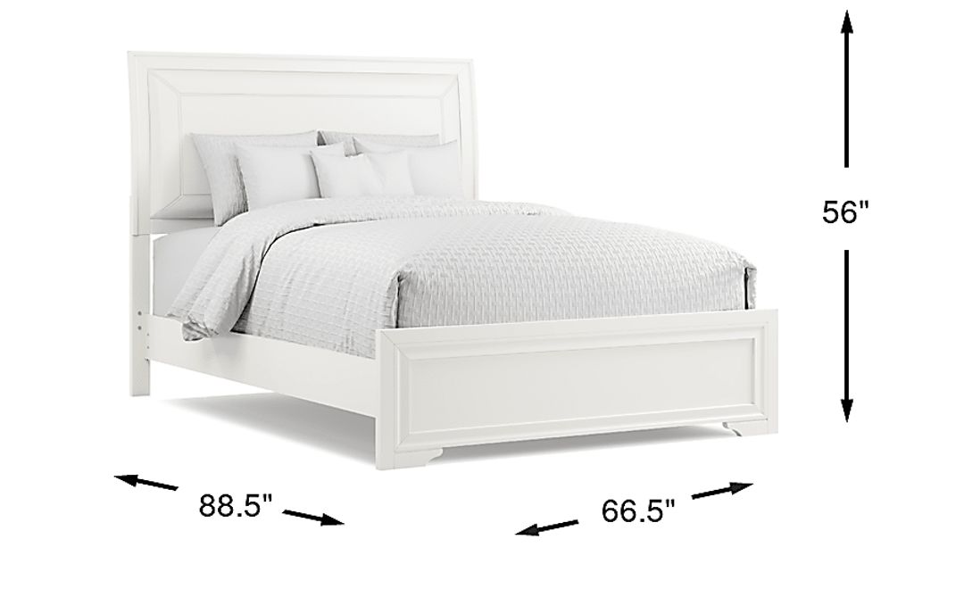 Belcourt White 3 Pc Queen Upholstered Sleigh Bed