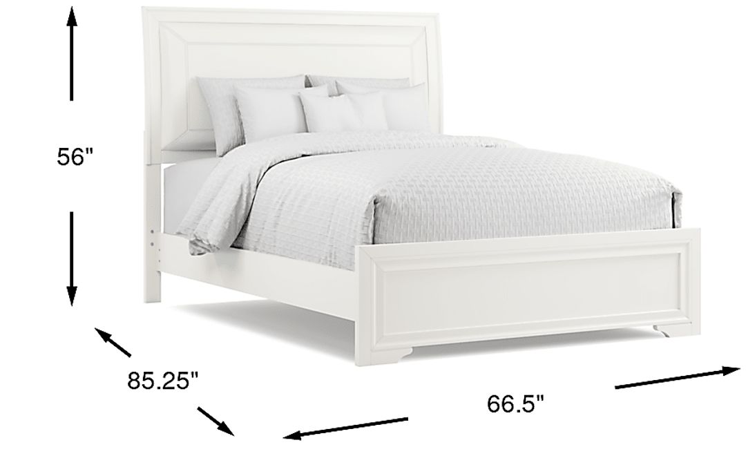 Belcourt White 3 Pc Queen Upholstered Sleigh Bed