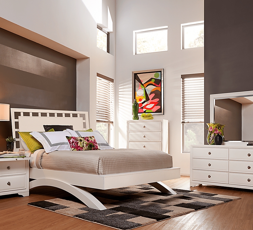 Belcourt White 5 Pc King Lattice Arch Bedroom