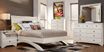 Belcourt White 5 Pc King Platform Bedroom with Sleigh Headboard