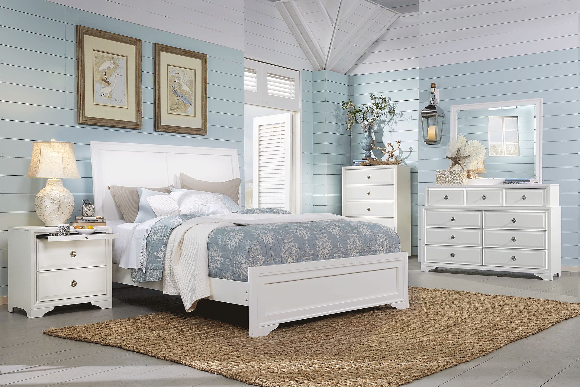 Belcourt White 5 Pc King Sleigh Bedroom - Image 1
